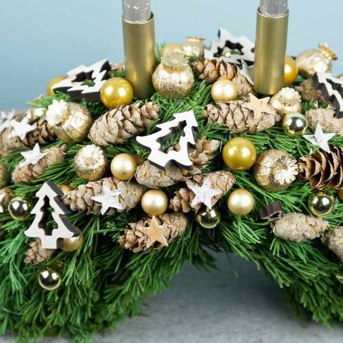 Floristik24 Wooden Decoration Christmas Tree Natural 2cm - 8cm 32 pcs
