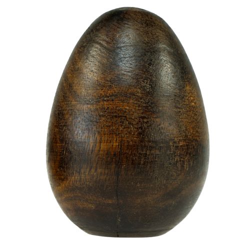 Wooden eggs brown mango wood Easter eggs made of wood H9.5–10cm 2pcs