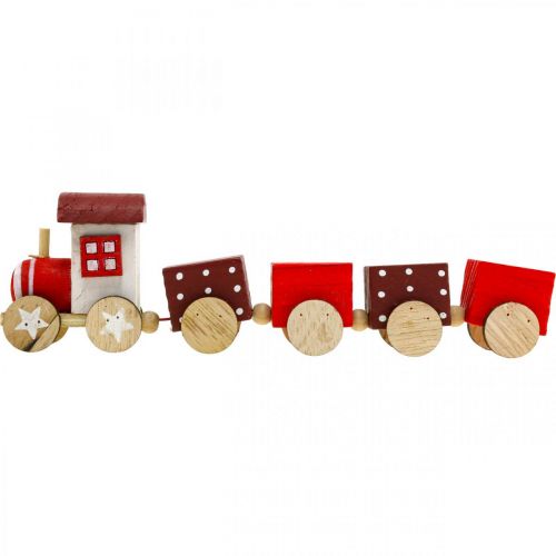 Floristik24 Wooden Railway Decoration Christmas Train Red L20cm H6cm 2 pcs
