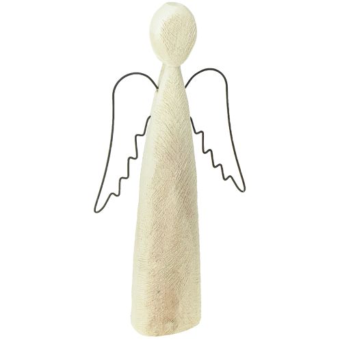 Floristik24 Modern Wooden Angel Figurine Guardian Angel H27.5cm