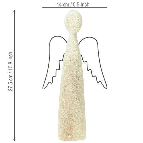 Floristik24 Modern Wooden Angel Figurine Guardian Angel H27.5cm