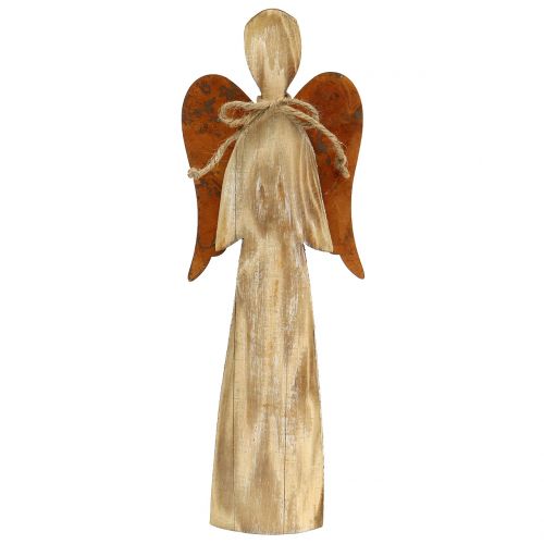 Floristik24 Wooden angel with rust wings 38x13.5cm