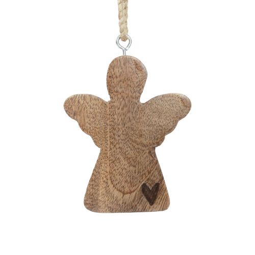 Floristik24 Wooden Angel Natural Decoration Hanging Angel Decoration 8×1×10cm 6 pcs