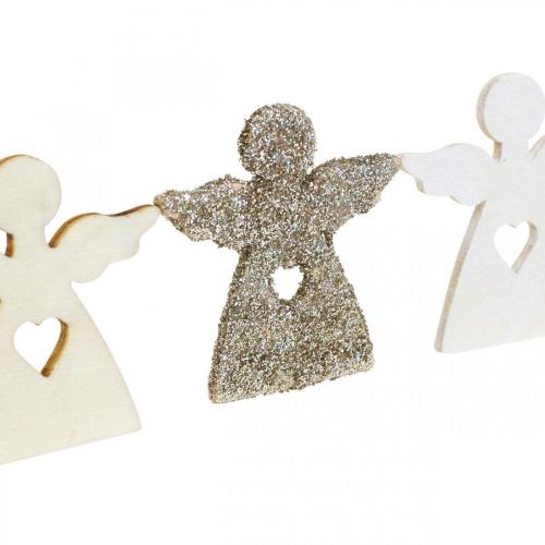 Product Scatter decoration angel wood Christmas angel 4cm assorted 72 pcs