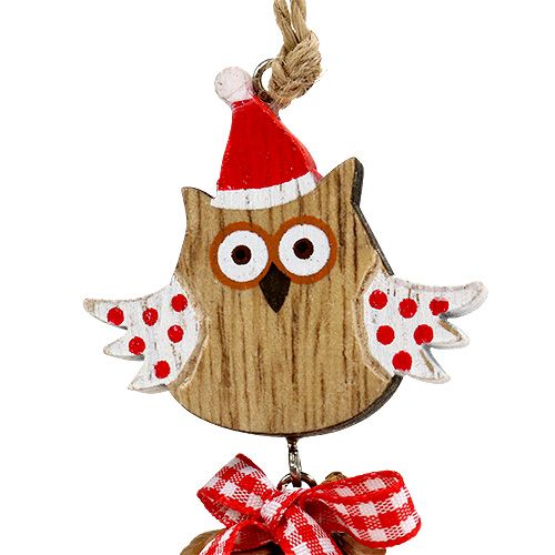 Floristik24 Wooden figure owl with cones 8cm nature 10pcs