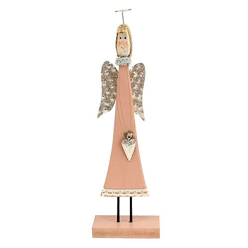 Floristik24 Wooden figure angel pink 26cm