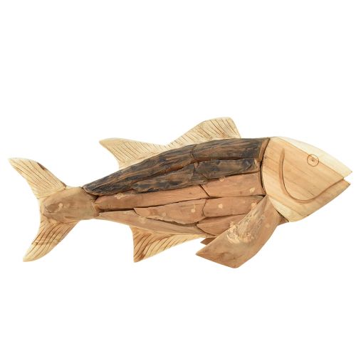 Floristik24 Wooden fish teak wood decoration fish table decoration wood 63cm