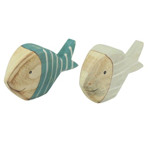 Product Wooden Fish Table Decoration Fish Stand Wood 15×8cm 2 pcs