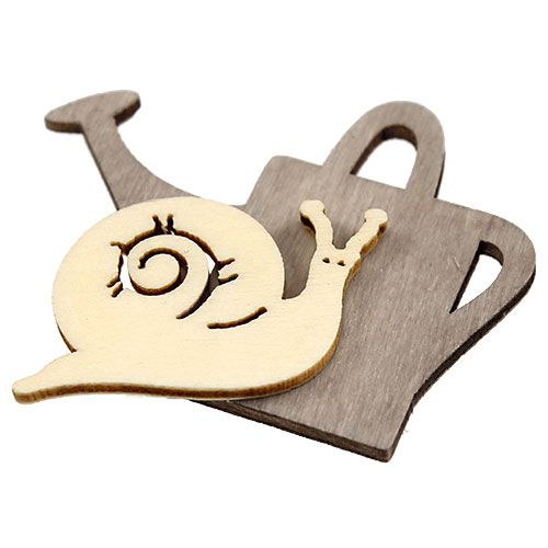 Product Wooden garden scatter decoration 4cm - 6cm natural 72 pcs