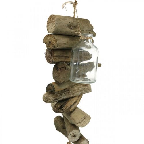 Product Deco garland driftwood with glasses maritime wall decoration 70cm