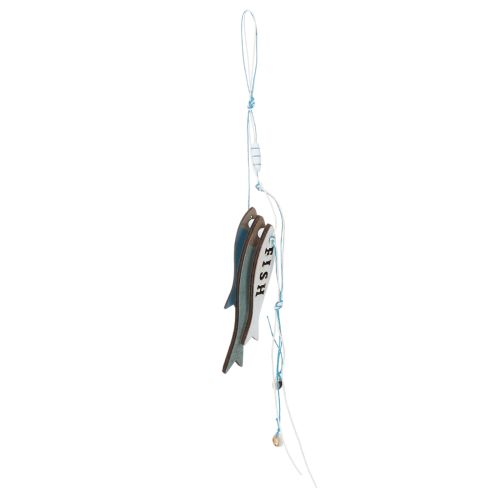 Wooden Fish Hanging Decorations, Blue, 36cm, 4 Pieces buy online | Floristik24.ie