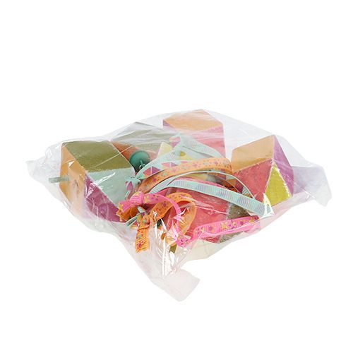 Wooden hanger bird house 7x3x3cm colored 6pcs | Floristik24.ie