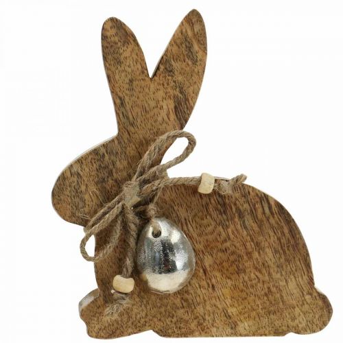 Floristik24 Wooden rabbit decoration table decoration Easter mango wood 13×4×15cm