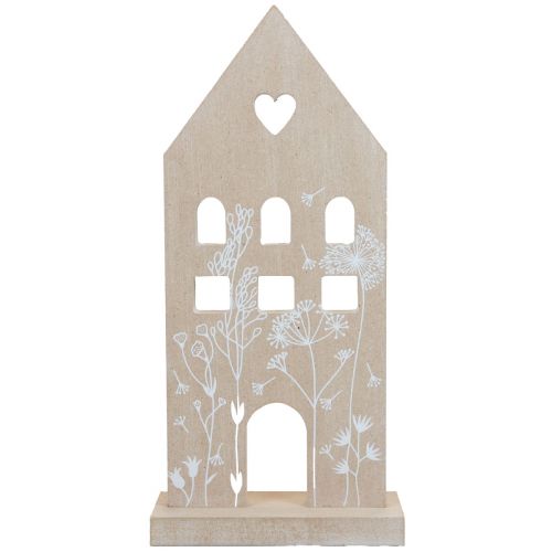 Wooden house decorative house table stand wood 28.5cm