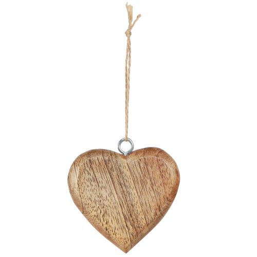 Floristik24 Wooden heart decoration heart for hanging natural 7cm 12 pcs