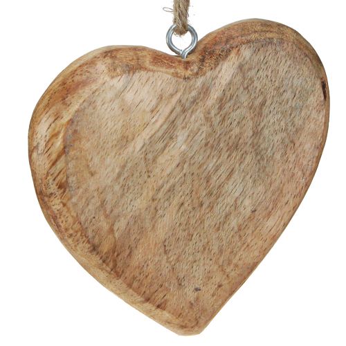 Floristik24 Wooden heart natural decorative hearts for hanging wood 10cm 8 pcs