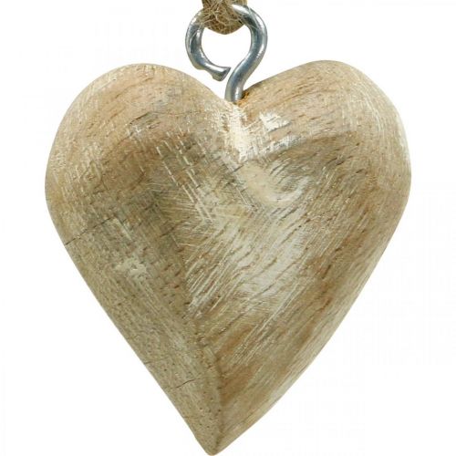 Product Wooden heart Christmas tree decoration 4.5cm 36p