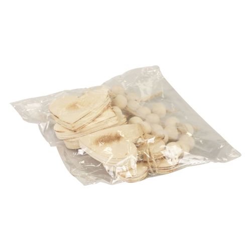 Product Wooden hearts decorative hanger wood decorative hearts burned 8cm 6pcs