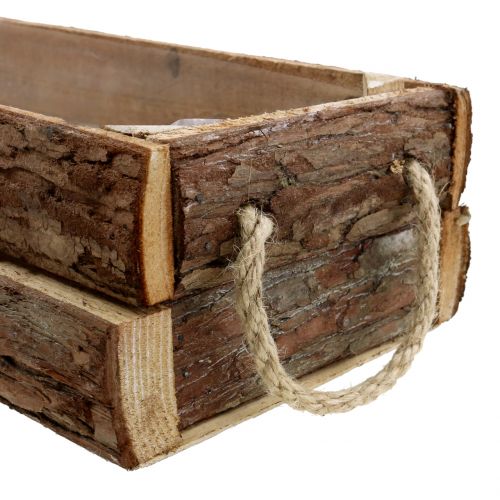 Product Wooden box natural 58cm x 14cm H9cm