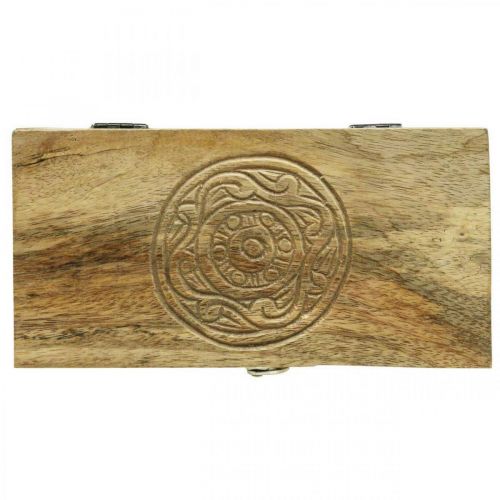 Floristik24 Wooden box with lid jewelry box wooden box 21.5×11×8.5cm