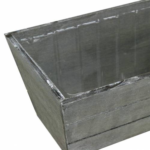 Floristik24 Planter wooden box gray washed 20x12cm H10cm
