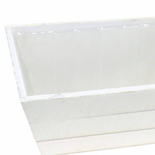 Product Planter wooden box white 20x12cm H10cm