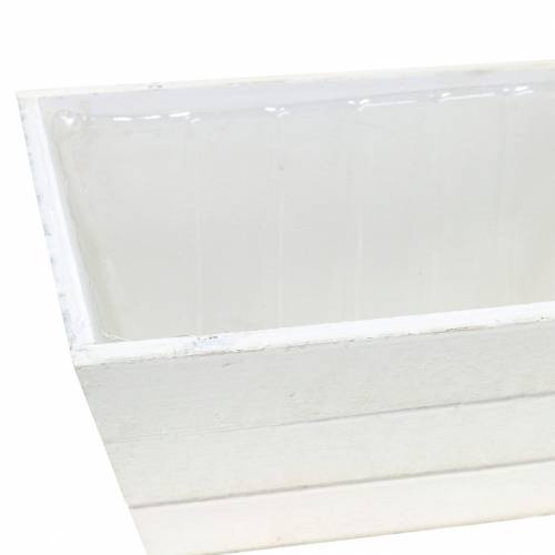 Floristik24 Planter wooden box white 20x12cm H10cm
