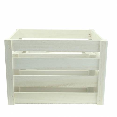Floristik24 Wooden box white 43.5cm / 37.7cm / 31.8cm set of 3