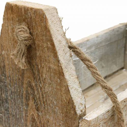 Floristik24 Wooden box for planting, tool box, plant box with handle, wood decoration 30cm