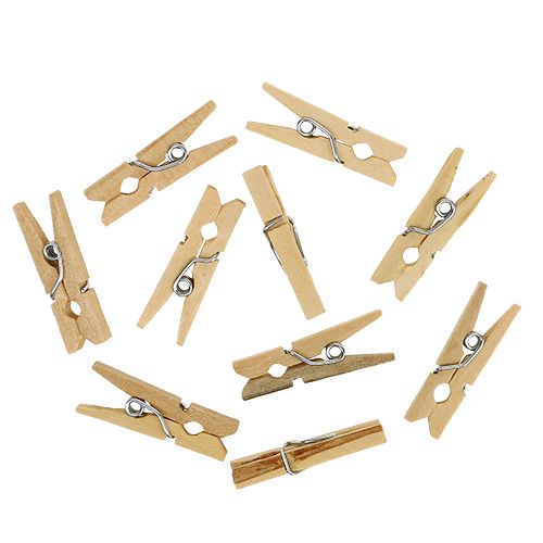 Wooden clips natural 2.5cm 72 pcs