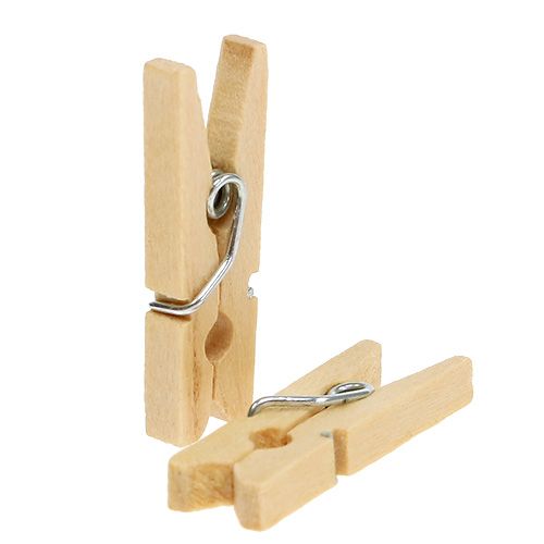 Floristik24 Wooden clips natural 2.5cm 72 pcs