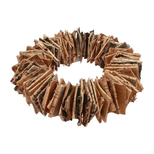 Floristik24 Wooden wreath birch bark natural wreath decorative wreath natural Ø30cm