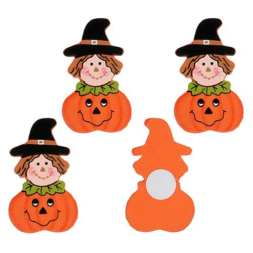 Floristik24 Wooden pumpkin for gluing 3.5cm orange 18 pcs