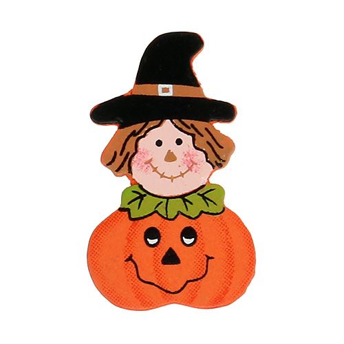 Floristik24 Wooden pumpkin for gluing 3.5cm orange 18 pcs