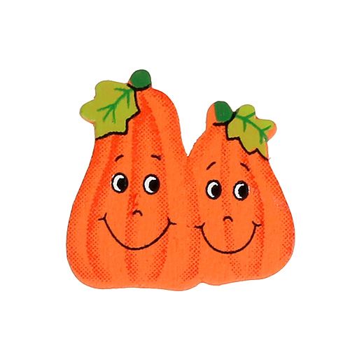 Floristik24 Wooden pumpkins for gluing 2.5cm orange 18 pcs