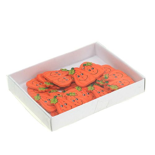 Floristik24 Wooden pumpkins for gluing 2.5cm orange 18 pcs