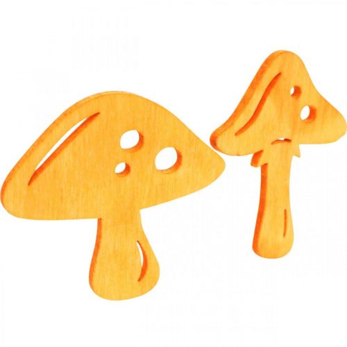 Product Scattered mushrooms, autumn decoration, lucky mushrooms for decorating orange, yellow, green, pink H3.5/4cm W4/3cm 72 pcs