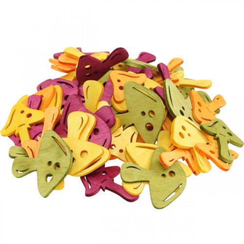Product Scattered mushrooms, autumn decoration, lucky mushrooms for decorating orange, yellow, green, pink H3.5/4cm W4/3cm 72 pcs
