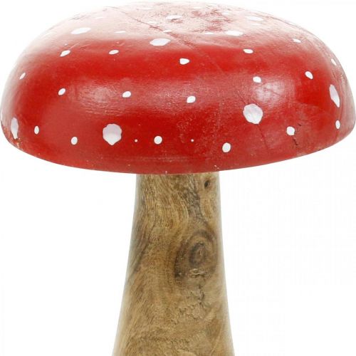 Floristik24 Fly agaric wooden deco mushroom autumn Ø12cm H19cm