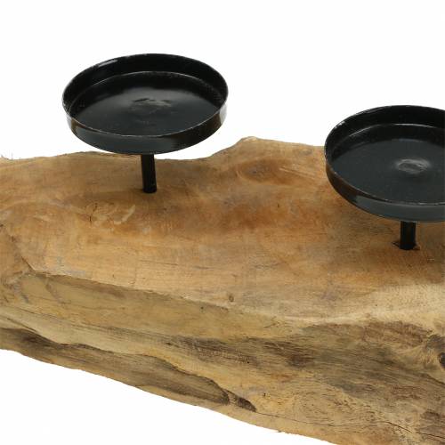 Floristik24 Candlestick for 4 teak candles 70cm