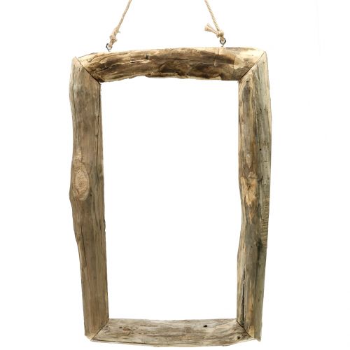 Wooden frame nature to hang 80cm x 48cm