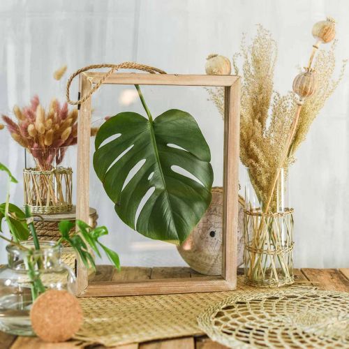 Floristik24 Wooden frame for filling, DIY, herbarium, wall decoration to hang 38 × 28cm