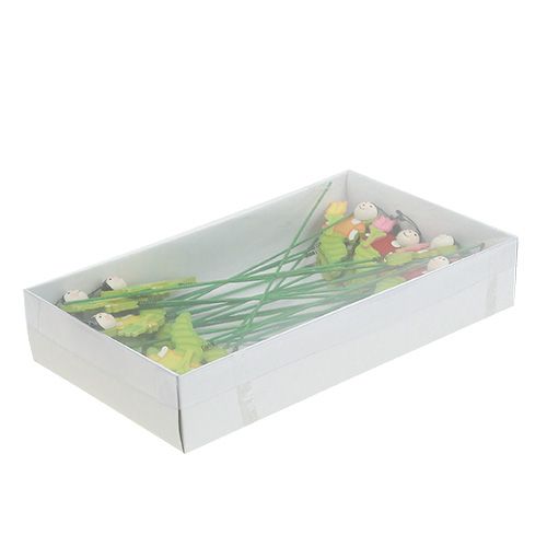 Floristik24 Wooden caterpillar on a stick 8cm ass. 24h