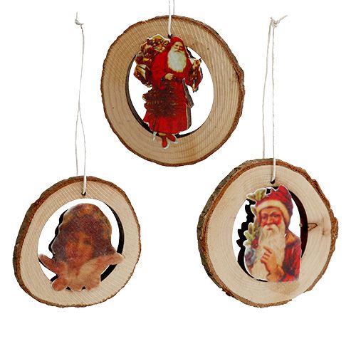 Floristik24 Wooden ring with inside picture 6pcs