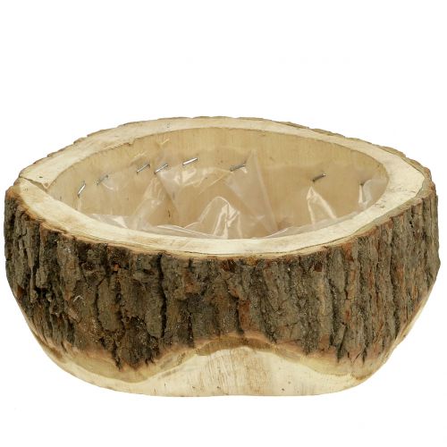 Floristik24 Plant bowl made of wood nature Ø24cm