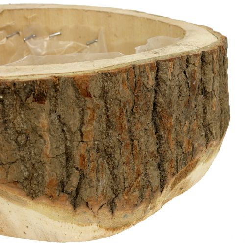 Floristik24 Plant bowl made of wood nature Ø24cm