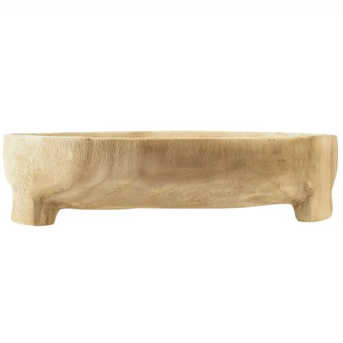 Floristik24 Decorative wooden bowl with feet Wooden bowl Paulownia Ø36cm