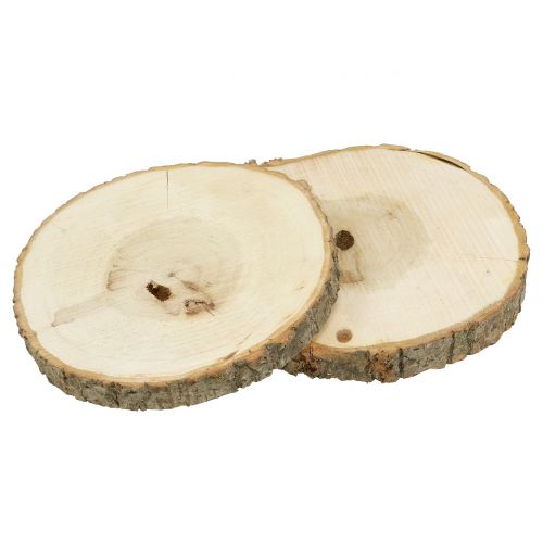 Floristik24 Wooden disc natural 20cm 2 pcs