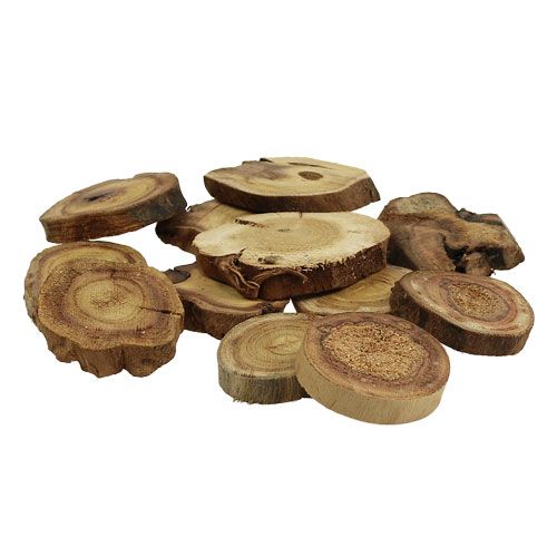 Floristik24 Natural wooden discs 6-8cm 500g
