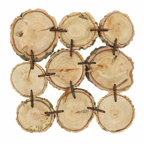 Floristik24 Decorative coaster, wooden slices, natural 22 × 22cm